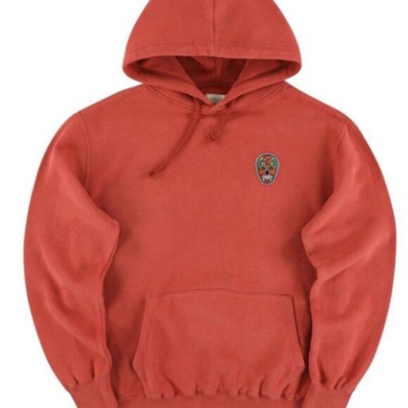 SUSPICIOUS ANTWERP THE CLASSIC HOODIE - BRICK RED Size LG - Picture 1 of 5